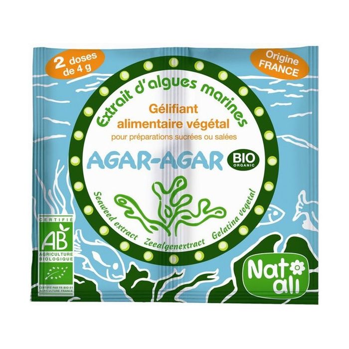 Agar agar bio sachets 2x 4gr - Nat-Ali