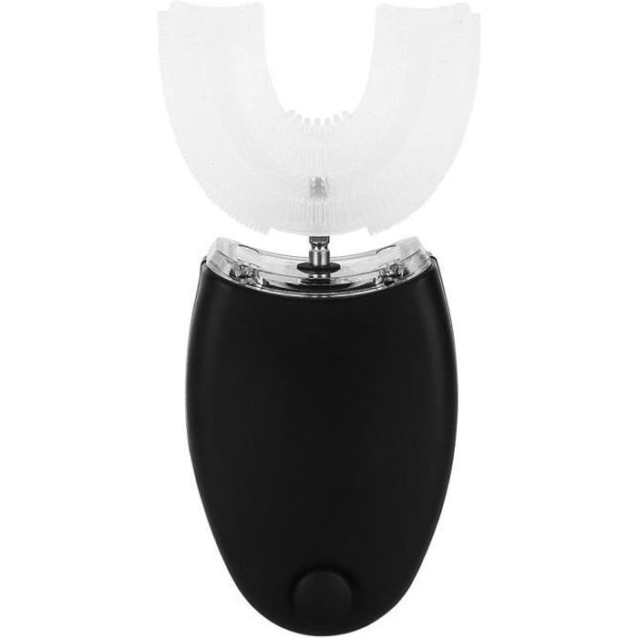 XUY Brosse à dents sonique électrique en forme de U pour adultes Brosse à dents de nettoyage automatique noir (type adulte)