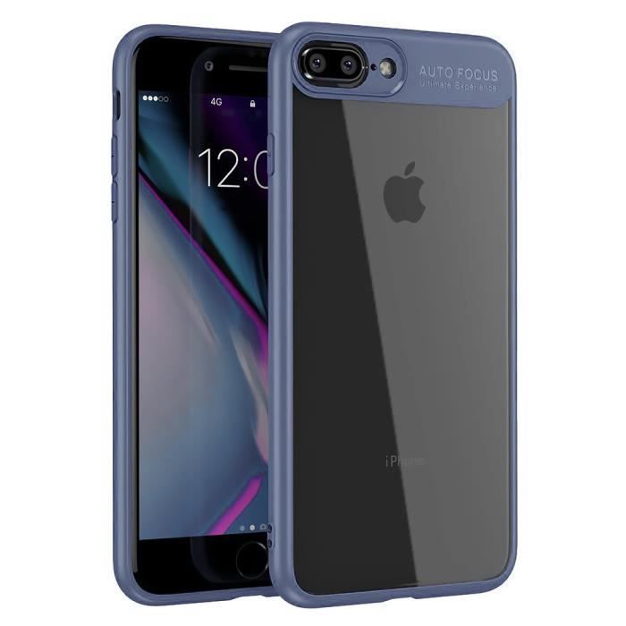 Coque iPhone 8 Plus Silicone Bleu-Marine Protection Anti Choc