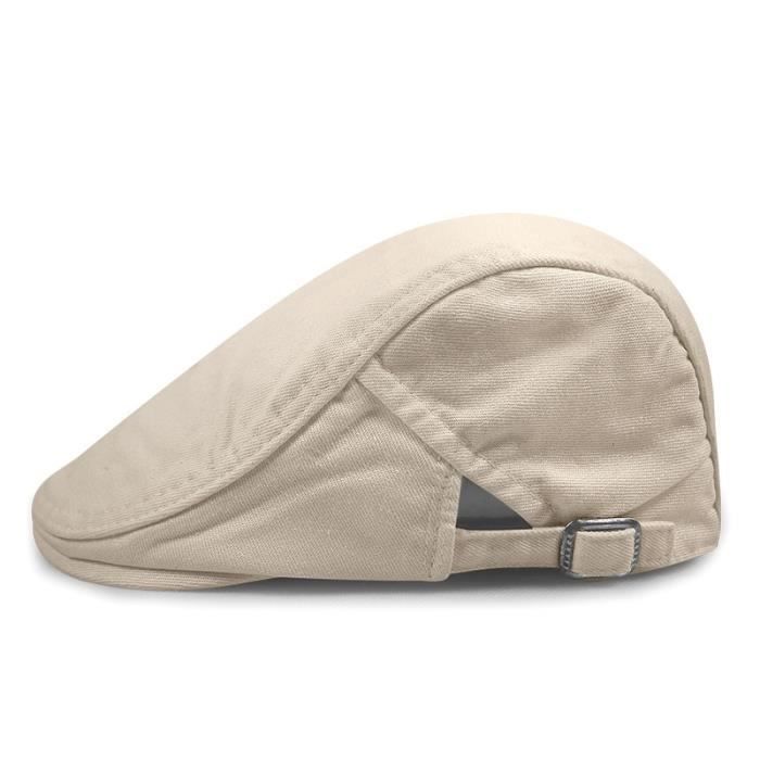 Light Khaki 55-59cm -Chapeau de livreur, vierge à visière plate, béret de grande taille pour homme, 55 59CM, 60 63CM, décontracté