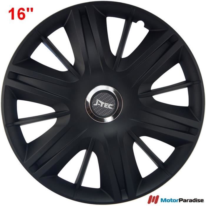 Enjoliveurs 16 pouces Noir Absolu - 12 branches