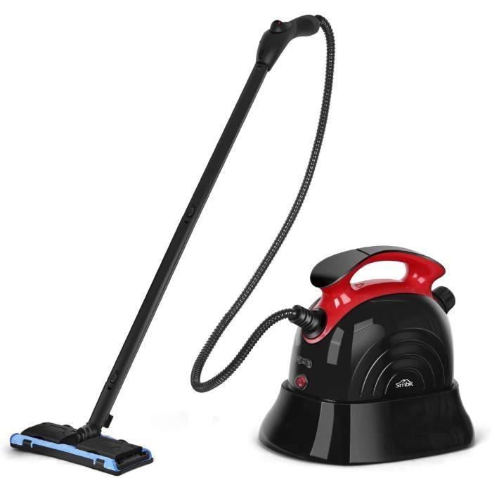SIMBR Nettoyeur Vapeur Multifonctionnel 1500 W-1,1 L, avec 16 Accessoires pour Nettoyer et Stériliser Plancher, Vitre, Tissus, Tapis