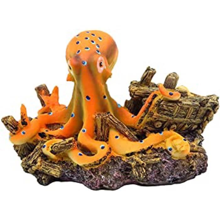 Decoration Aquarium, Poulpe De Simulation De Décoration D'Aquarium Aquarium Complet Décoration Pour Aquarium