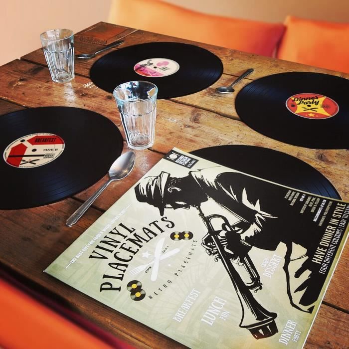 Sets de table Aspect Disque Vinyle