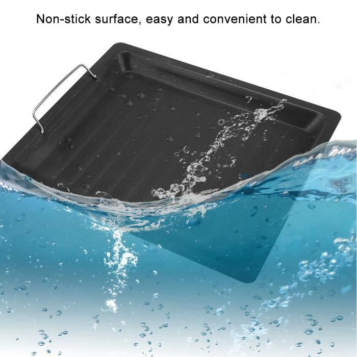 Plaque de cuisson pour barbecue, plaque de barbecue en fer de qualité alimentaire solide et durable, pour les pique-niques au