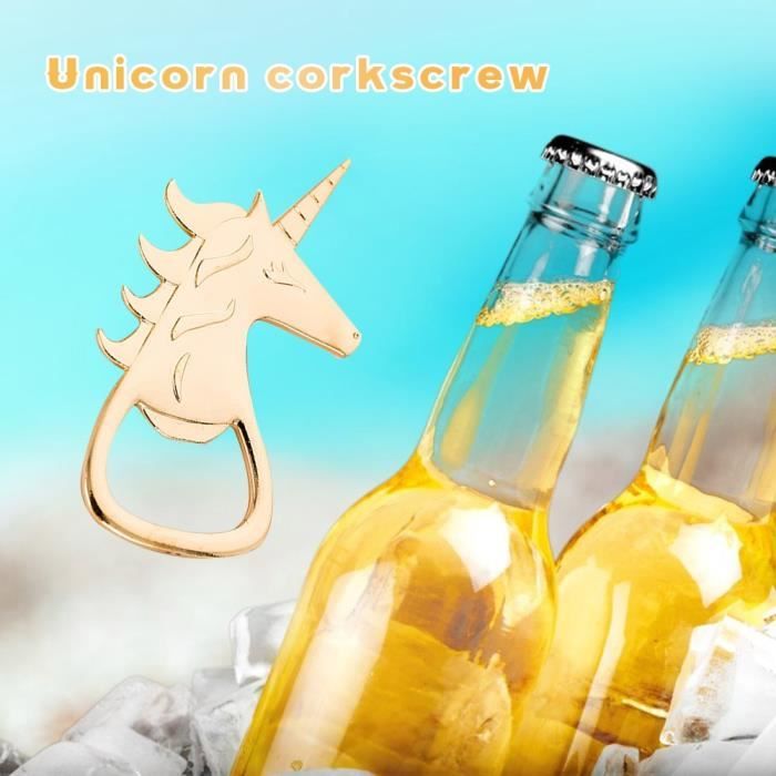 Tire-Bouchon,Créatif or cheval décapsuleur barre de cuisine bouchon de bière ouverture Gadget cadeau alliage tentures anneau porte