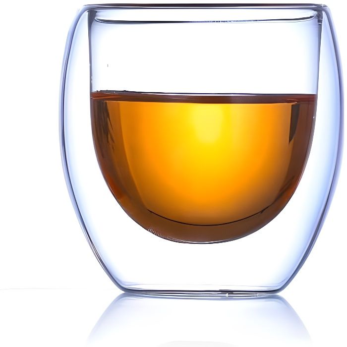 Café,6 pièces Bodum Pavina Design Café Verres À Vin Chambord Tasse Oeuf Rond Verre Dessert Bar à Jus Café - Type Clair - 80ml