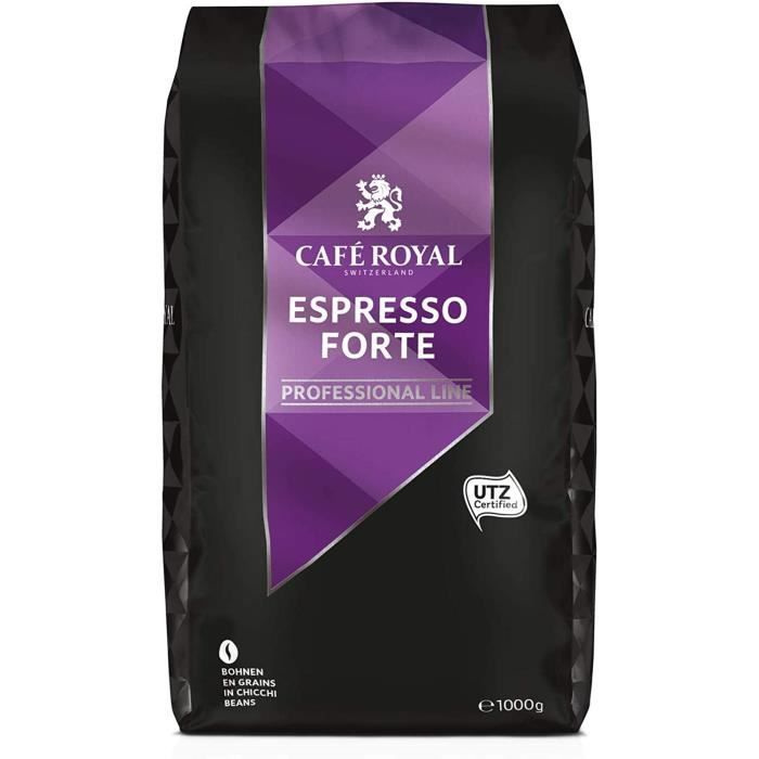 CAFE ROYAL PRO - 1 KG CAFE GRAINS - ESPRESSO FORTE - Certifié Rainforest