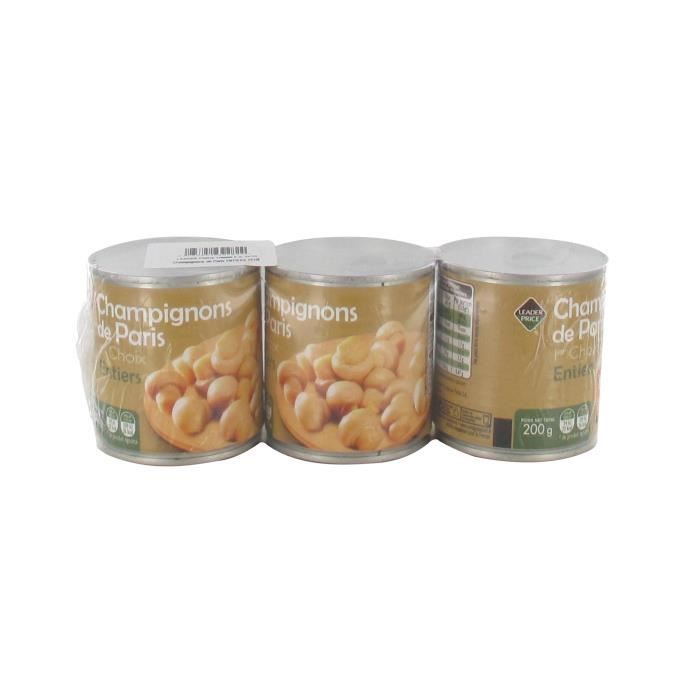 Champignons 1er choix x3 - 345g