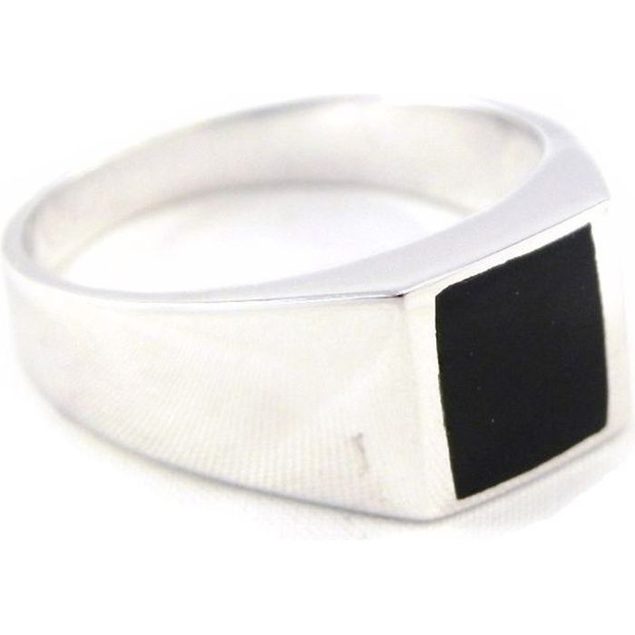 Bague Homme Argent -King- Noir