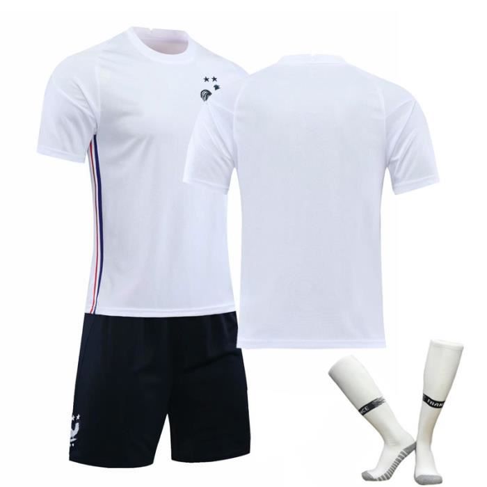 Equipe de france 2 étoiles Jersey Maillots Foot et Shorts de football+ Chaussettes / Homme et Enfant / Blanc