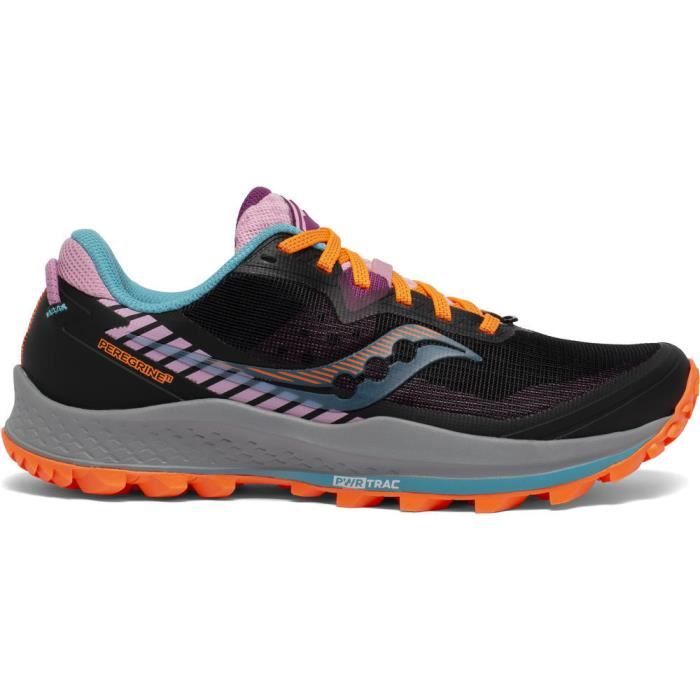 Chaussures de running femme Saucony Peregrine 11 - noir/orange/bleu - 39