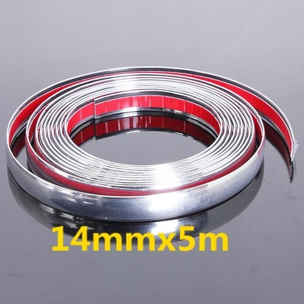 NEUFU 14mmx5m Chrome Bande Autocollant Protection de Blocage