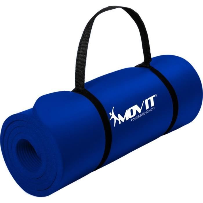 MOVIT Tapis de gymnastique 190cm x 60cm x 1,5cm, bleu roi