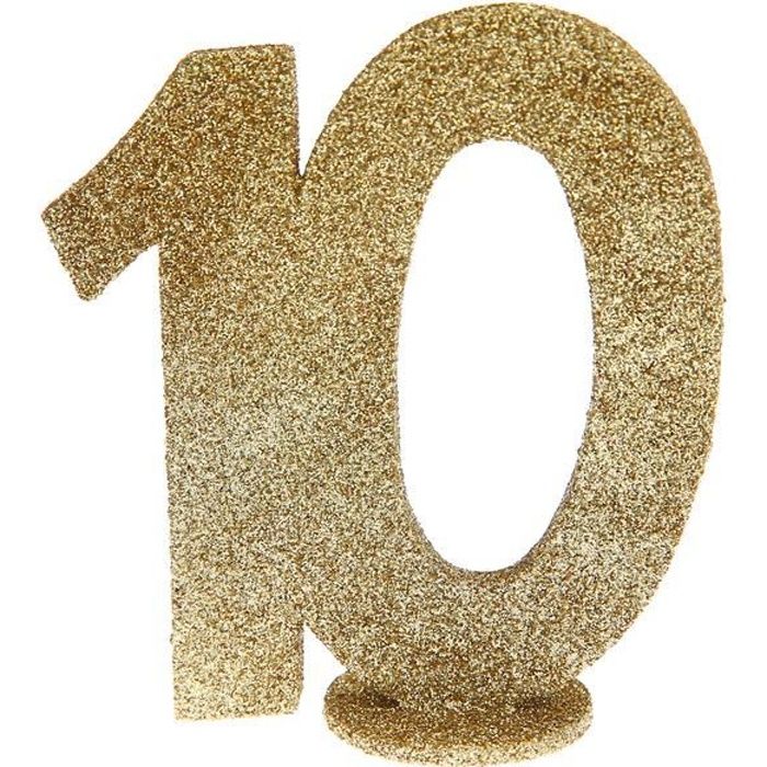 Santex - Chiffre anniversaire 10 ans - or