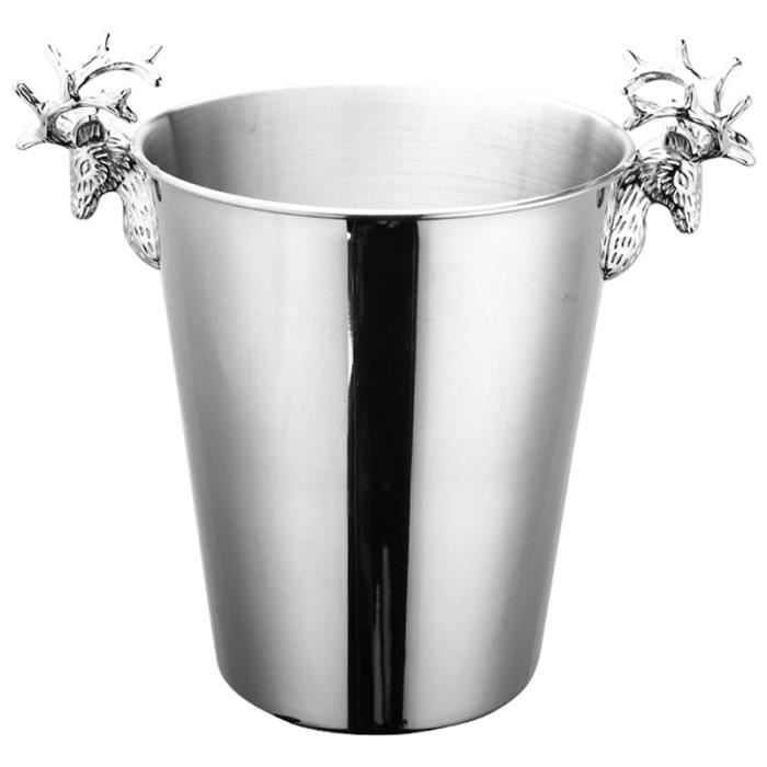 3L Seau une Glace en Acier Inoxydable Vin Seau une Glace Refroidisseur de Bouteille Refroidisseur Champagne BièRe Machine D'Eau