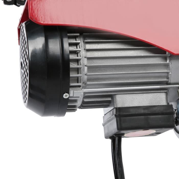 Équipement de levage de treuil à câble électrique avec 12 mètres de câble en acier 1450W 400-800KG prise UE 220V