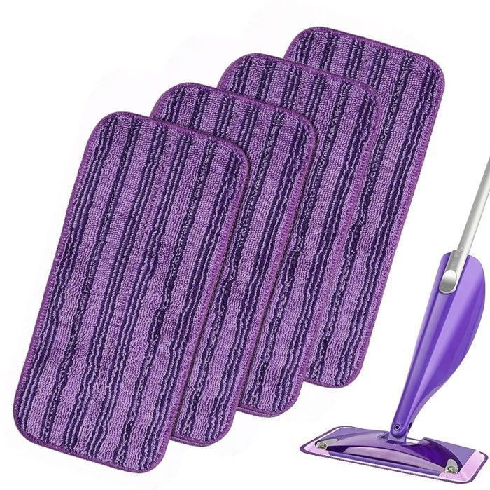 4 Lingettes Réutilisables Pour Swiffer WetJet - Microfibre, Lavable Machine, Économique Et Écologique