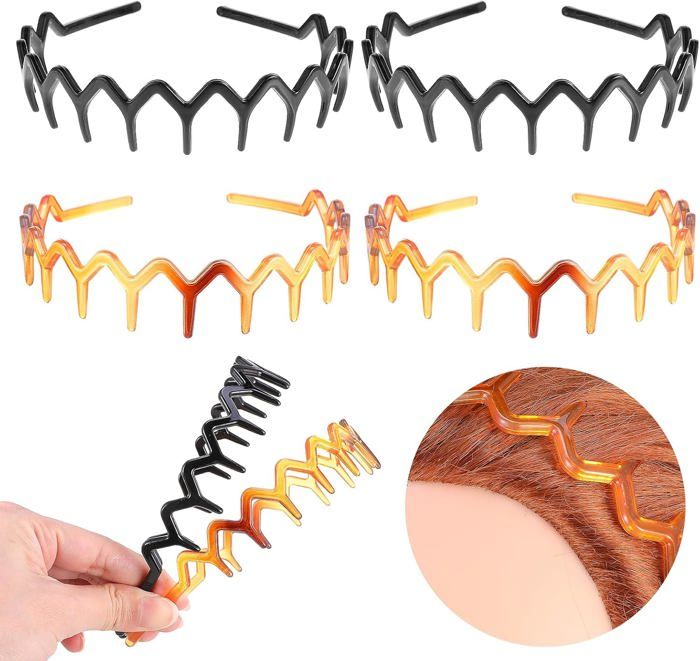 Lot De 4 Serre-tête Oreilles De Chat Noires – élastiques, Confortables – Pour Halloween, Cosplay, Carnaval