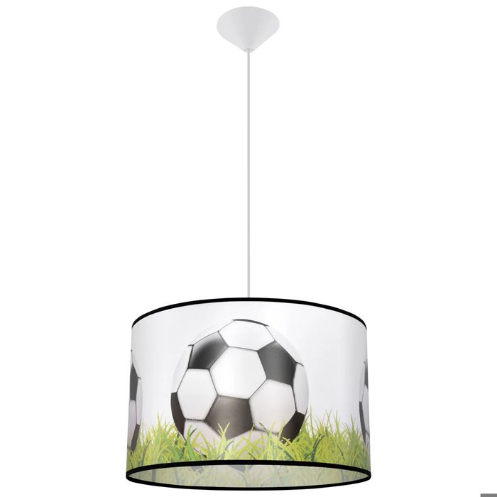 Lampe suspendue - Sollux Lighting - Football C 40 - Blanc/Noir - 40x40x82 cm - LED
