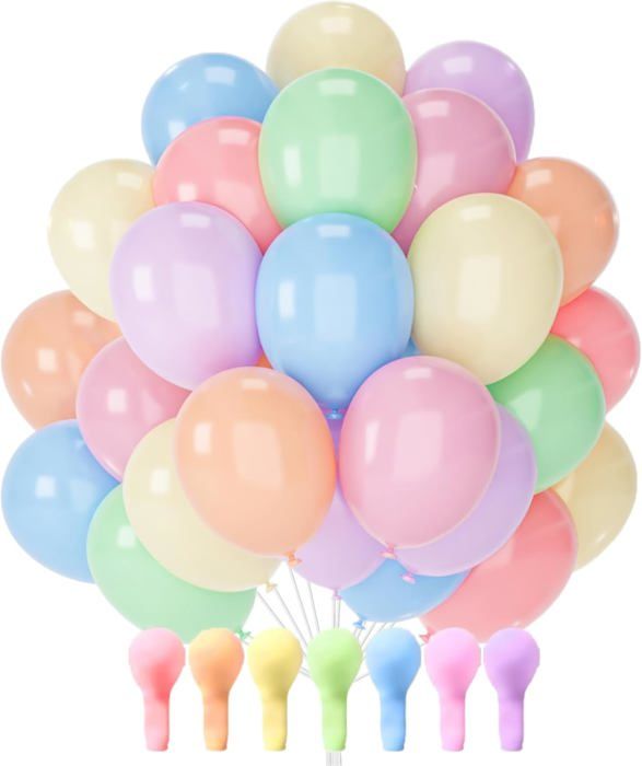Ballons Pastel, 120 Ballons De Couleur Pastel De 5 Pouces