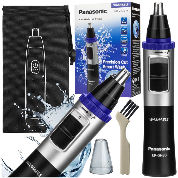 Tondeuse Panasonic ER-GN11-K - Pour Poils Du Nez, Oreilles Et Sourcils - Sans Fil Et Rechargeable