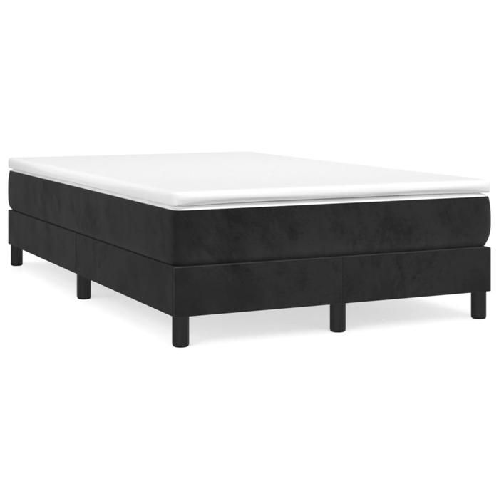 SALE 2025Cadre de lit - 2 places - noir 120x200 cm velours - Charge : 280 kg - CHILL79335