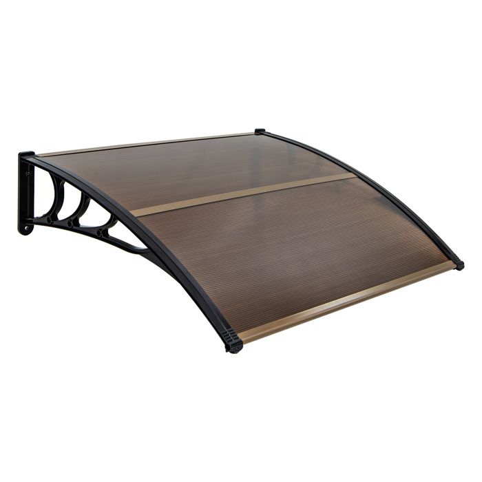 Auvent Transparent Polycarbonate Pour Porte/fenêtre - Protection Pluie Et Soleil - Sur Mesure