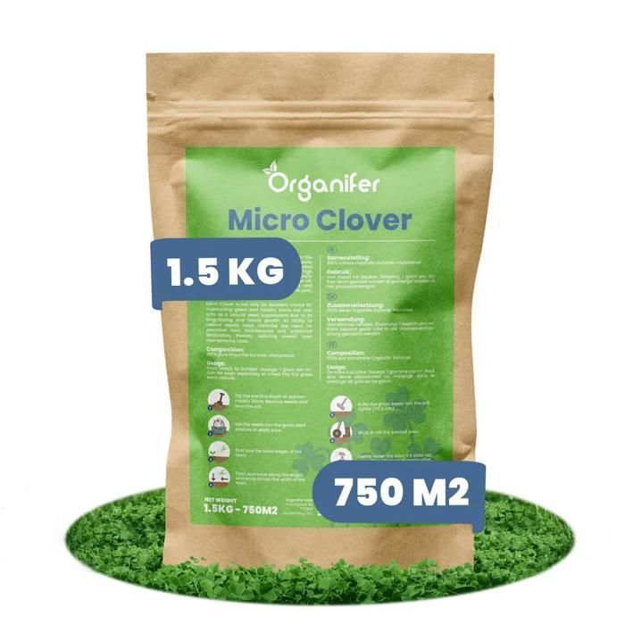 Comparer les prix de Graine - Semence - Organifer - Graines De Microtrèfle - Graines De Trèfle Pures - 1500 G Pour 750 M2