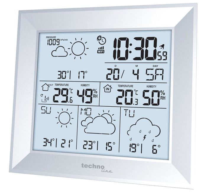 23,76€ | Technoline WS6762 – Stazione Meteorologica Moderna Colore Nero Lucido - Foto 9
