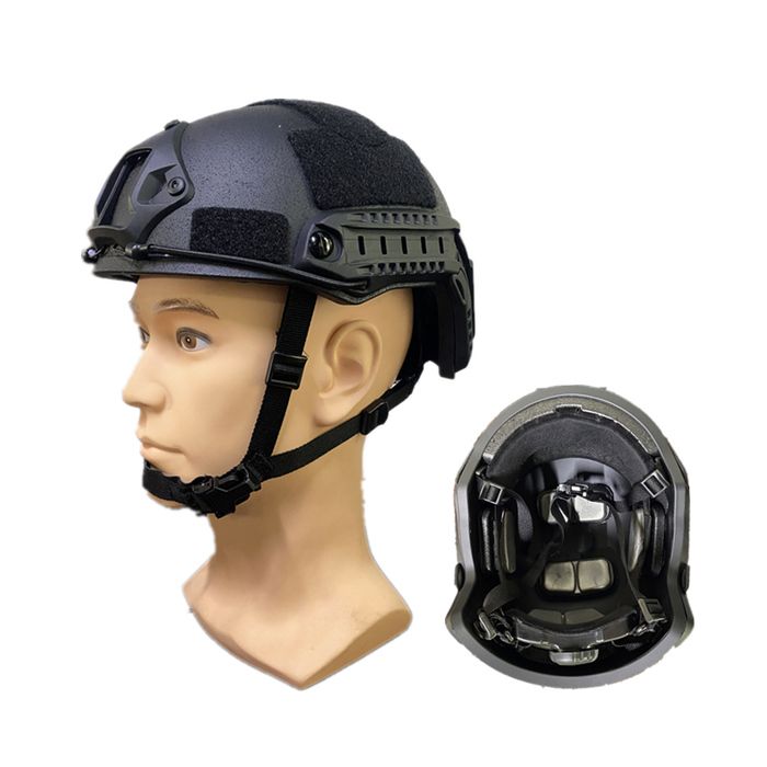 ENCHERE A VERITABLE CASQUE FAST BALISTIQUE PARE BALLES NIVEAU IIIA TAILLE 54/59 NOIR - Casques tactiques (14740677