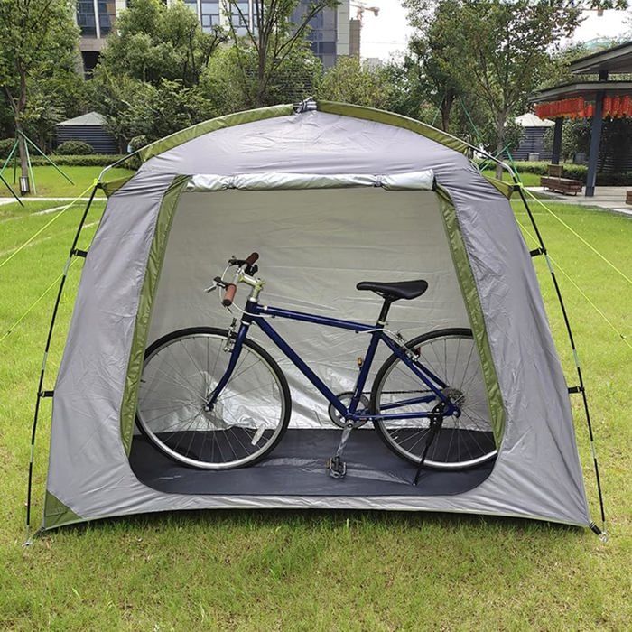 Tente de rangement pour vélo d'extérieur - Housse de protection pour 2 vélos - Tissu Oxford 210D