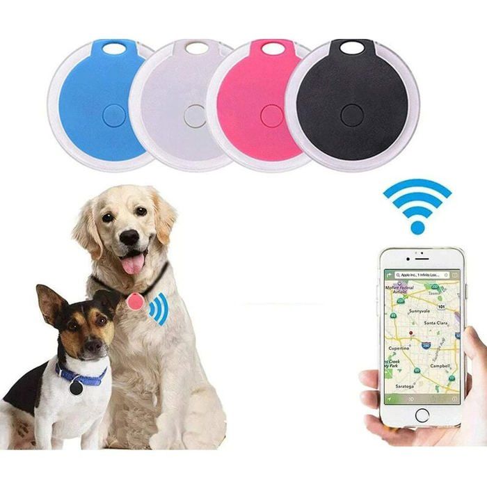 Collier GPS Pour Chat Et Chien - Traceur Sans Abonnement - Localisation Temps Réel Via IOS/Android - Étanche IP67 - Pile CR2032 Longue Durée