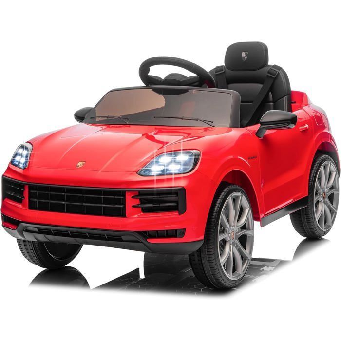 Voiture Electrique pour Enfants - LALAHO - Cayenne Coupé 2024 - 103 x 63 x 54 cm - Rouge