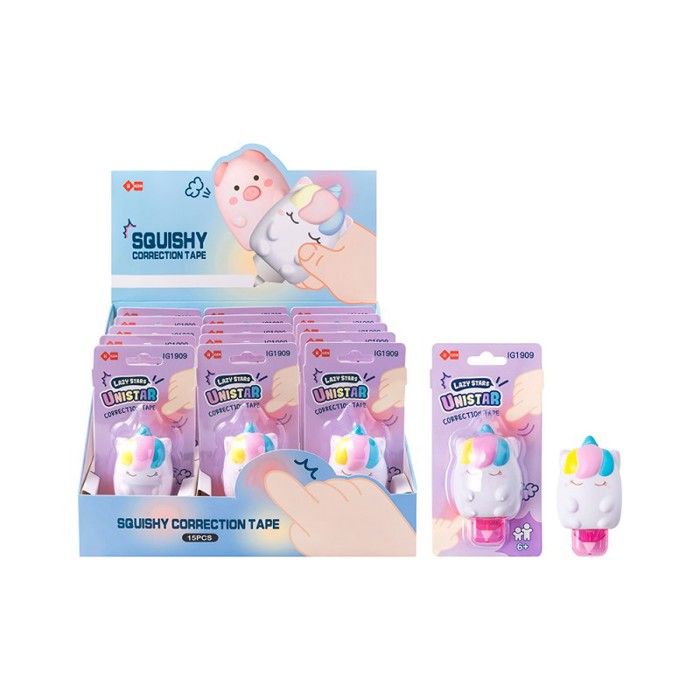 12 Mini Souris Correcteurs Blanc - Ruban 5 Mm X 5 M - 6 Couleurs Pastel - Pour école, Bureau - Capuchon Protecteur, Portable