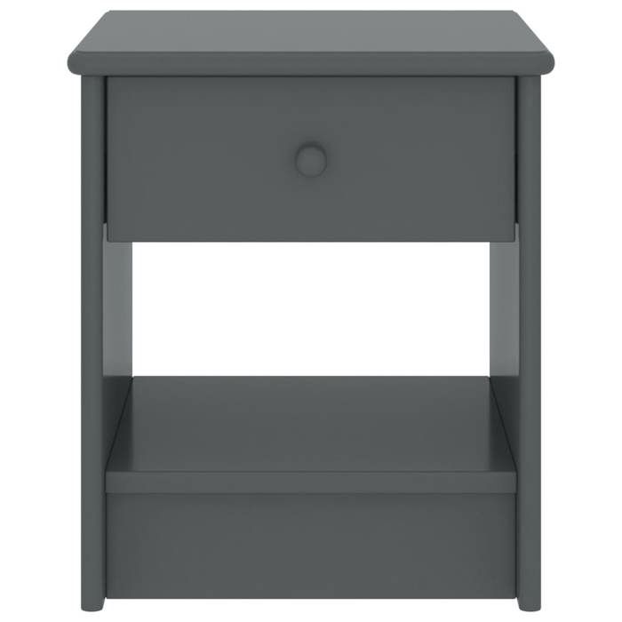 “Winter SaleTOP Armoire de lit Gris - Table de chevet Gris foncé 35x30x40cm - bois de pin massif PRO51616