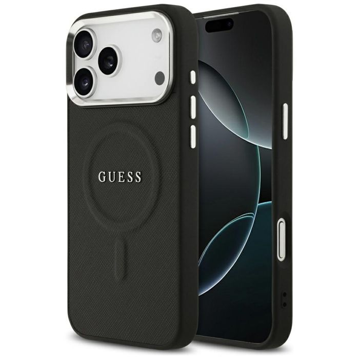 Etui Guess Classic Logo MagSafe do iPhone 17 Pro Max czarny Neuf