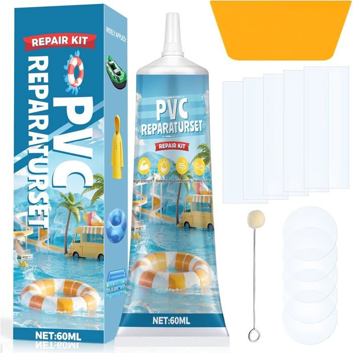 Kit de Réparation, Colle PVC, Rustine Matelas Gonflable, Durable ...