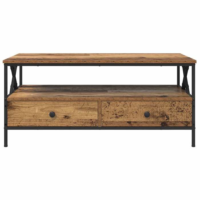 NEUF Table à café élégantePetit Table basse Bois ancien 100 x 51 x 45cm Bois dingénierie FR00_92652502938