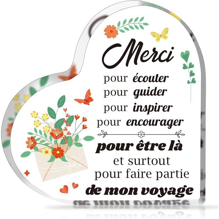 Cadeau Maitresse école de Français pour Femmes Merci Maitresse Plaque Acrylique Cadeau Maitresse Merci Maitresse OBJET DECORATIF