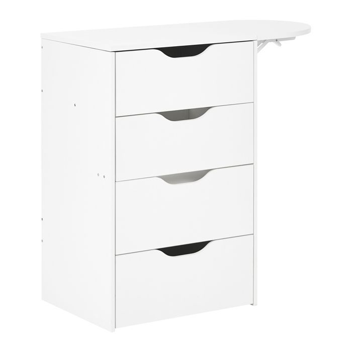 Coiffeuse avec miroir et tabouret BELOEIL Blanc Coiffeuse avec miroir et tabouret BELOEIL Blanc