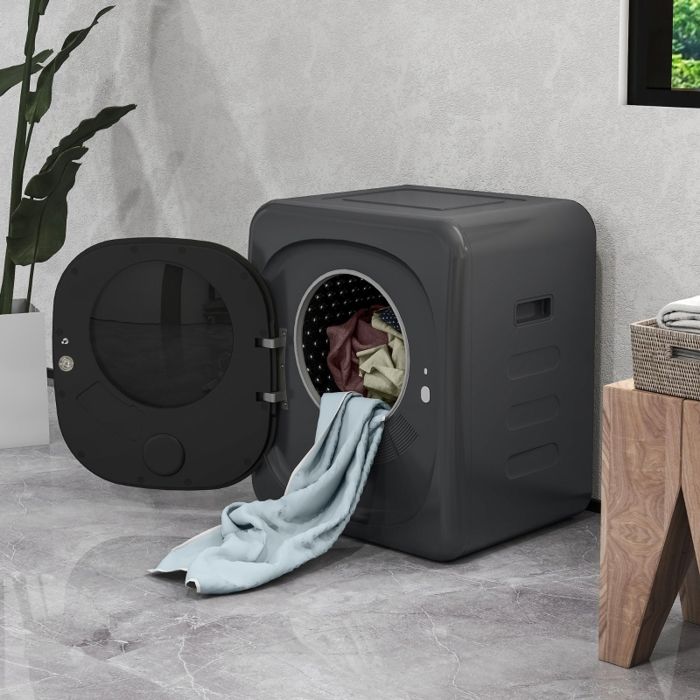Mini sèche-linge 4 kg EVRYAE - 6 programmes écran tactile LED arrêt automatique et sécurité enfant - Gris
