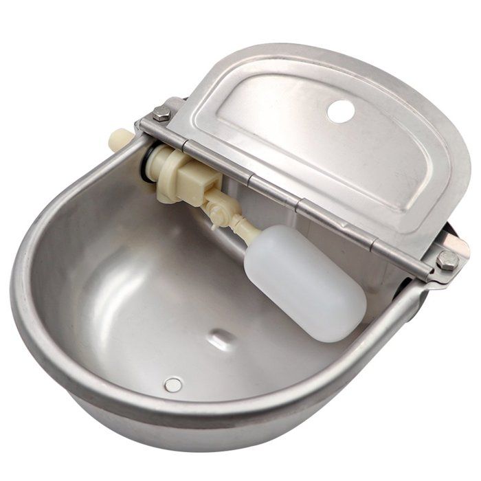 Abreuvoir À Bovins Abreuvoir en Acier Inoxydable Bol Automatique avec Valve À Flotteur pour Chien Cheval Bétail Chèvre Mouton