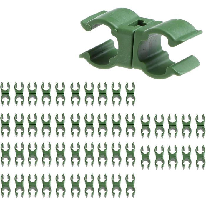50 pièces de connecteurs de treillis de plantes 16 mm de boucle croisée clip de fixation plastique universel clips de support