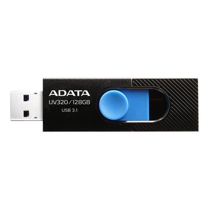 Clé USB ADATA UV320 64 Go USB 3.1 Noir-bleu