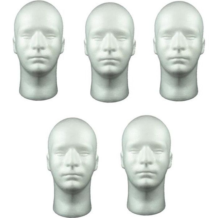Tête de mannequin masculin en polystyrène modèle tête de polystyrène 