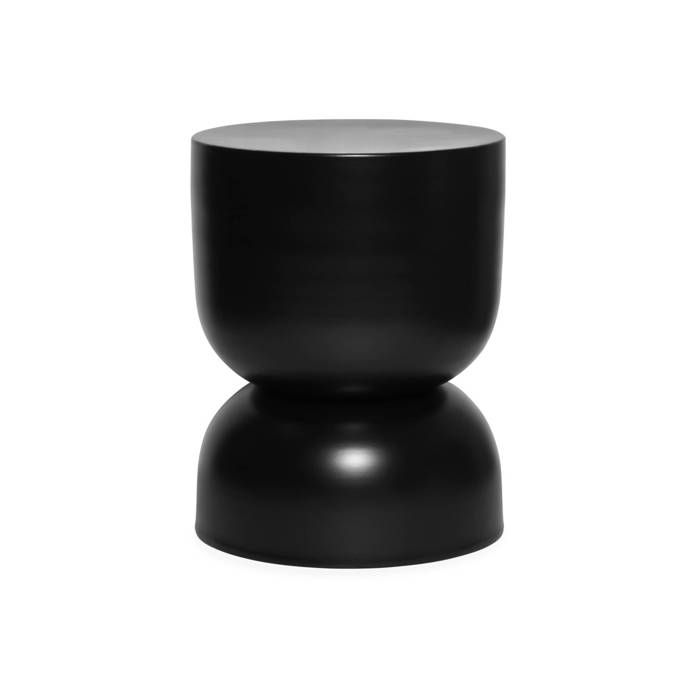 Table dappoint. bout de canapé. table de chevet en métal. noir. Madi Ø32 x H 42cm