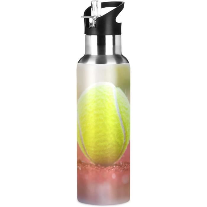 balles-de-tennis-cadeau-mignon-bouteille-d-eau-isotherme-avec-paille-en