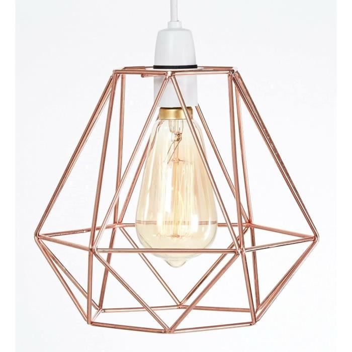 Lot De 2 Abat-jour Cage Métallique Vintage Noir – Style Industriel Géométrique Pour Ampoule | Protection Et Déco - 10