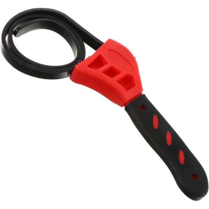 Clé à Sangle En Caoutchouc Réglable - Ouvre-bocal, Outil Polyvalent - 16,5 Cm - Pour Maison Et Bricolage
